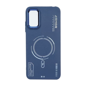 قاب Armor لنز متال Texture طرح مگ سیف Xiaomi Poco M3 Pro / Redmi Note 10 5G / Redmi Note 11 SE - سرمه ای