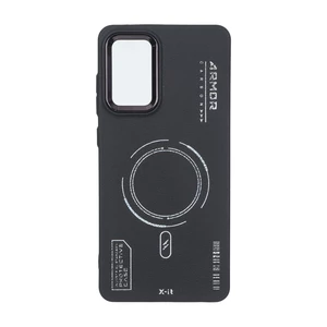 قاب Armor لنز متال Texture طرح مگ سیف Samsung Galaxy A72 - مشکی