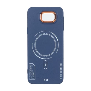 قاب Armor لنز متال Texture طرح مگ سیف Samsung Galaxy J5 Prime / J571 - سرمه ای