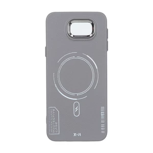 قاب Armor لنز متال Texture طرح مگ سیف Samsung Galaxy J5 Prime / J571 - خاکستری