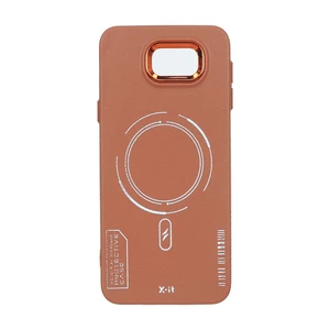 قاب Armor لنز متال Texture طرح مگ سیف Samsung Galaxy J5 Prime / J571 - قهوه ای