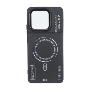 قاب Armor لنز متال Texture طرح مگ سیف Xiaomi Poco X6 Pro 5G / Redmi K70E - مشکی