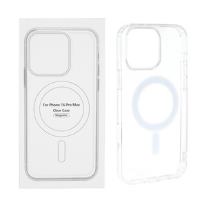 قاب شفاف Apple iPhone 16 Pro Max با قابلیت شارژ MagSafe (پک دار)