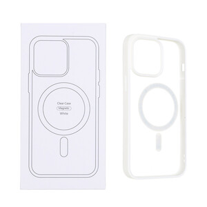 قاب شفاف Apple iPhone 14 Pro Max با قابلیت شارژ MagSafe - سفید (پک دار)