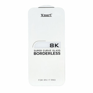 محافظ صفحه نمایش شیشه ای اورجینال بدون حاشیه XMART Super Curve 8K مدل Apple iPhone 17 Pro