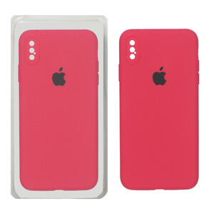 قاب سیلیکونی پاک کنی محافظ لنزدار اورجینال Apple iPhone X Max / iPhone XS Max - آلبالویی (پک اصلی)