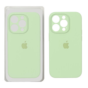 قاب سیلیکونی پاک کنی محافظ لنزدار اورجینال Apple iPhone 14 Pro - سبز مغز پسته ای (پک اصلی)
