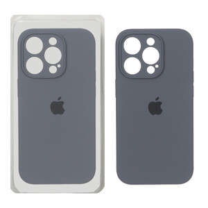 قاب سیلیکونی پاک کنی محافظ لنزدار اورجینال Apple iPhone 14 Pro - ذغالی (پک اصلی)