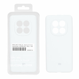 قاب سیلیکونی پاک کنی اورجینال درجه یک Xiaomi Redmi Note 15 - سفید (پک دار)