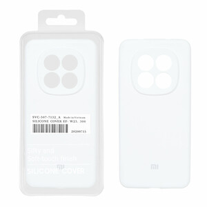 قاب سیلیکونی پاک کنی اورجینال درجه یک Xiaomi Redmi Note 15 Pro 4G - سفید (پک دار)