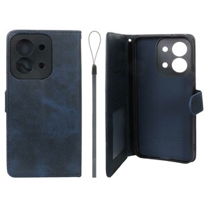 کیف موبایل مگنتی درجه یک داخل خز MNC Plus مدل Xiaomi Redmi 15C / Poco C85 - سرمه ای