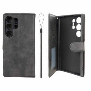کیف موبایل مگنتی درجه یک داخل خز MNC Plus مدل Samsung Galaxy S24 Ultra - مشکی