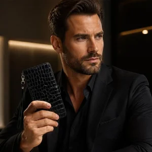 کیف موبایل مگنتی کروکو MNC مدل Xiaomi Redmi 12C / Redmi 11A / Poco C55 - زرشکی