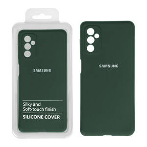 قاب نیو سیلیکون محافظ لنزدار RFF مدل Samsung M52 سبز تیره (پک دار)