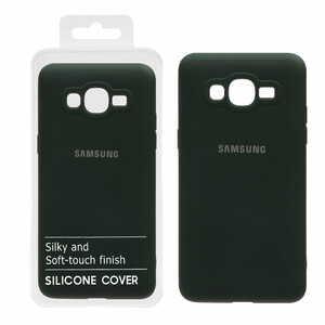 قاب نیو سیلیکون محافظ لنزدار RFF مدل Samsung Galaxy J2 Prime / G530 / Grand Prime - سبز تیره (پک دار)