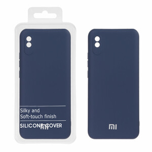 قاب نیو سیلیکون محافظ لنزدار RFF مدل Xiaomi Redmi 9A / Redmi 9A Sport / Redmi 9AT - سرمه ای (پک دار)