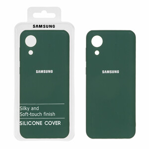 قاب نیو سیلیکون محافظ لنزدار RFF مدل Samsung A03 Core - سبز (پک دار)