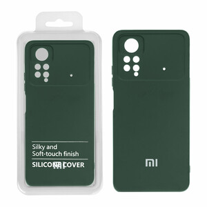 قاب نیو سیلیکون محافظ لنزدار RFF مدل Xiaomi Poco X4 Pro سبز تیره (پک دار)