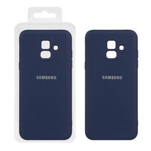 قاب نیو سیلیکون محافظ لنزدار RFF مدل Samsung Galaxy A6 - سرمه ای (پک دار)