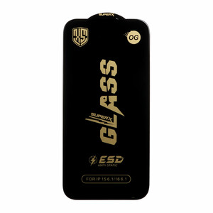 محافظ صفحه نمایش شیشه ای درجه یک Full Cover Super X OG - ESD OVOG مدل Apple iPhone 16 / iPhone 15 / iPhone 14 Pro