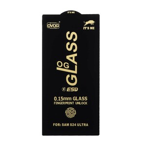 محافظ صفحه نمایش شیشه ای درجه یک Full Cover OG - ESD OVOG مدل Samsung Galaxy S24 Ultra - مشکی (بدون پک)
