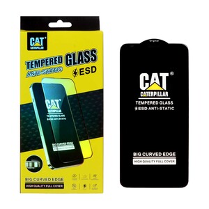 محافظ صفحه نمایش شیشه ای Anti Static - ESD Caterpillar مدل Iphone X Max / XS Max / 11 Pro Max - مشکی (پک دار)