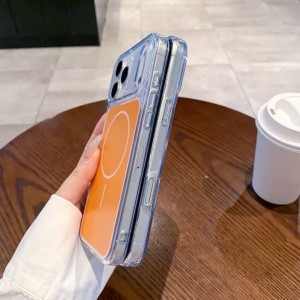 قاب پشت رنگی دور ژله ای با قابلیت شارژ MagSafe مدل Apple iPhone 11 Pro Max - سرمه ای (پک دار)