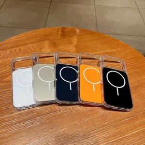 قاب پشت رنگی دور ژله ای با قابلیت شارژ MagSafe مدل Apple iPhone 11 Pro Max - سرمه ای (پک دار)