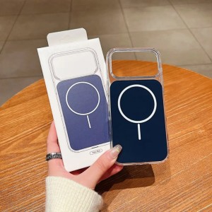 قاب پشت رنگی دور ژله ای با قابلیت شارژ MagSafe مدل Apple iPhone 11 Pro Max - سرمه ای (پک دار)