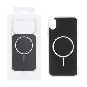 قاب پشت رنگی دور ژله ای با قابلیت شارژ MagSafe مدل Apple iPhone X Max / iPhone XS Max - مشکی (پک دار)