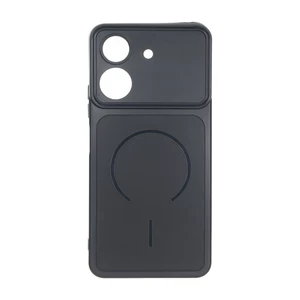 قاب سوزنی طرح مگ سیف دور لنز برجسته Xiaomi Redmi 13C / Poco C65 - مشکی