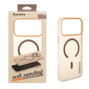 قاب اورجینال Syndee پشت مات MagSafe مدل Apple iPhone 17 Pro Max - صحرایی (پک دار )