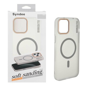 قاب اورجینال Syndee پشت مات MagSafe مدل Apple iPhone 12 Pro Max - خاکستری (پک دار )