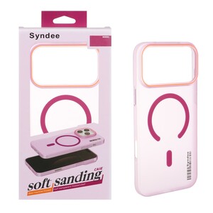 قاب اورجینال Syndee پشت مات MagSafe مدل Apple iPhone 17 Pro Max - سرخابی (پک دار )