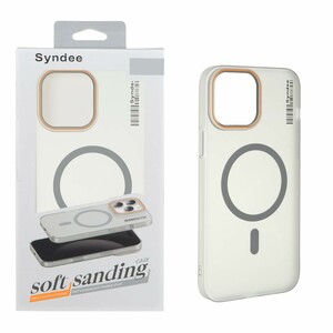 قاب اورجینال Syndee پشت مات MagSafe مدل Apple iPhone 15 Pro Max - خاکستری (پک دار)