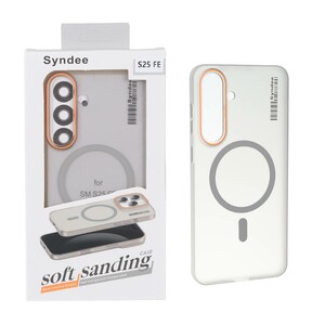 قاب اورجینال Syndee پشت مات MagSafe مدل Samsung Galaxy S25 FE - خاکستری (پک دار)