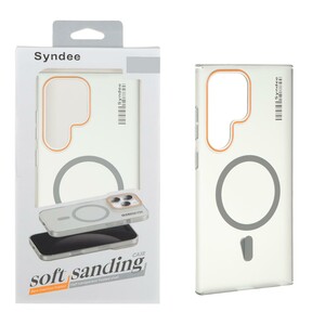 قاب اورجینال Syndee پشت مات MagSafe مدل Samsung Galaxy S24 Ultra - خاکستری (پک دار)