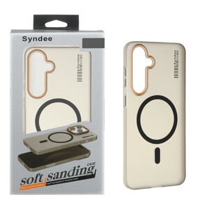 قاب اورجینال Syndee پشت مات MagSafe مدل Samsung Galaxy S24 FE - مشکی (پک دار)