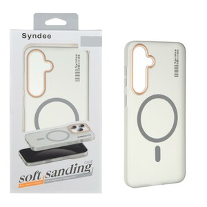قاب اورجینال Syndee پشت مات MagSafe مدل Samsung Galaxy S24 FE - خاکستری (پک دار)