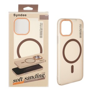 قاب اورجینال Syndee پشت مات MagSafe مدل Apple iPhone 11 Pro - صحرایی (پک دار )