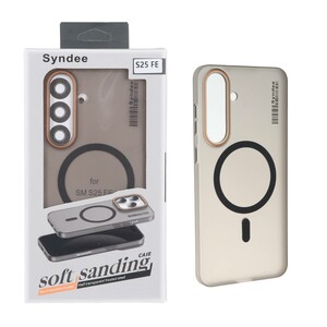 قاب اورجینال Syndee پشت مات MagSafe مدل Samsung Galaxy S25 FE - مشکی (پک دار)