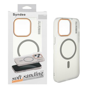 قاب اورجینال Syndee پشت مات MagSafe مدل Apple iPhone 14 Pro Max - خاکستری (پک دار )