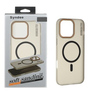 قاب اورجینال Syndee پشت مات MagSafe مدل Apple iPhone 16 Pro Max - مشکی (پک دار)