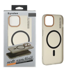 قاب اورجینال Syndee پشت مات MagSafe مدل Apple iPhone 13 / iPhone 14 - مشکی (پک دار)