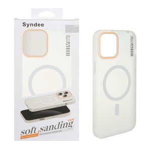 قاب اورجینال Syndee پشت مات MagSafe مدل Apple iPhone 12 Pro Max - سفید (پک دار )