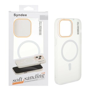 قاب اورجینال Syndee پشت مات MagSafe مدل Apple iPhone 14 Pro Max - سفید (پک دار )