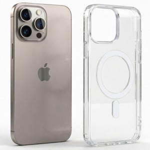 قاب شفاف Apple iPhone 15 Pro Max با قابلیت شارژ NTC - MagSafe (پک دار)