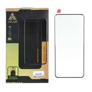 محافظ صفحه نمایش شیشه ای خم فول چسب Full Cover Anti Static AKAM درجه یک Realme 10 Pro Plus (پک دار)