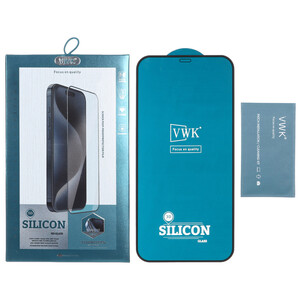 محافظ صفحه نمایش شیشه ای اورجینال VWK ایربگ سیلیکونی مدل Apple iPhone 12 Pro Max (پک دار)
