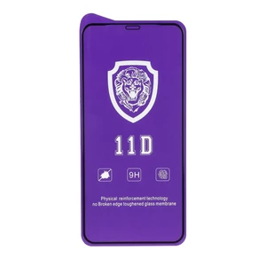 محافظ صفحه نمایش شیشه ای Full Cover Lion 11D مدل Apple iPhone 11 Pro Max / iPhone X Max / iPhone Xs Max